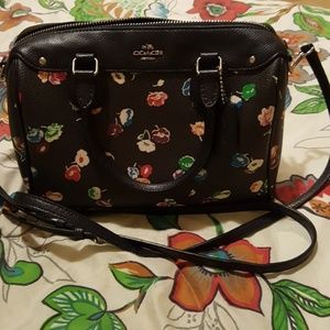 Coach wildflower print mini Bennett satchel bag